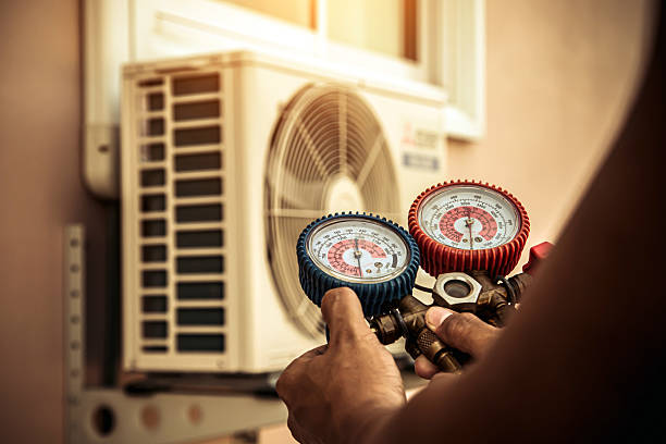 Professional Heat Pump Repair technician working in Marne, MI